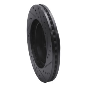 Chrysler LHS Brake Rotor (1) - Front Right - R1 Concepts - Drilled & Slotted - Black - `98-`00